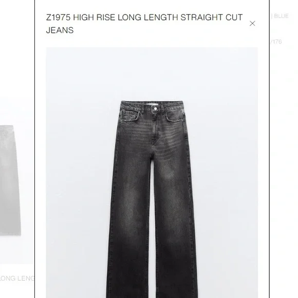 Zara Women's Washed Black Straight Leg Jeans - Picture 6 of 6